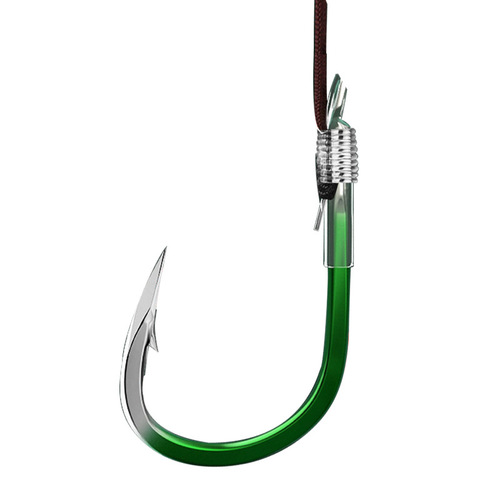 Special supply for Shihuo Green Sturgeon large fish hook, three-edged blade, bulk competitive high-carbon steel with barbed tube, giant hook wholesale