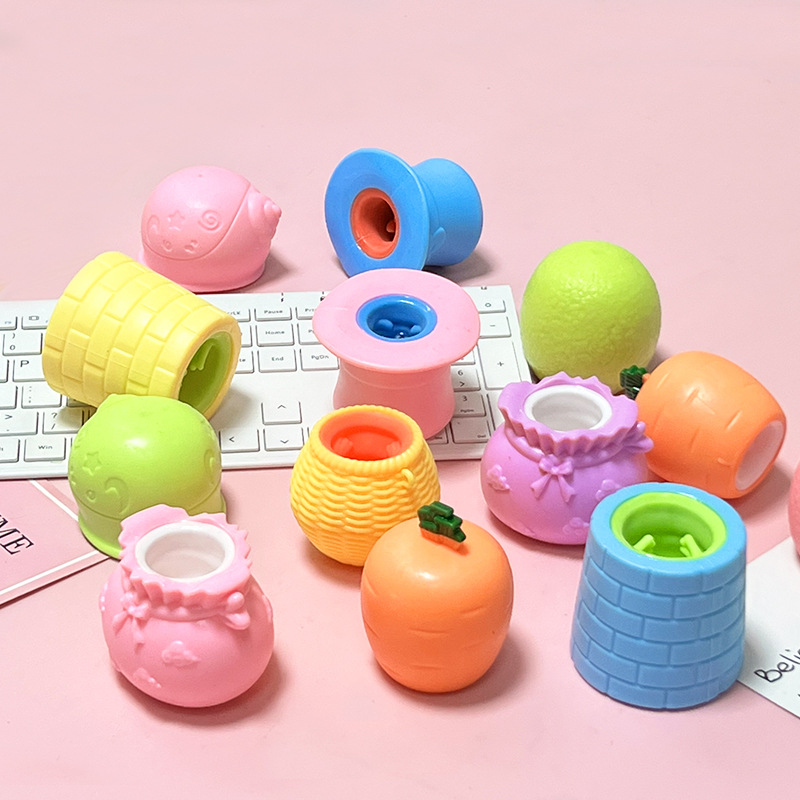 Novela simulación creativa conejo zanahoria Taza pellizco música squeeze Vent conejo Taza descompresión juguete suministro transfronterizo