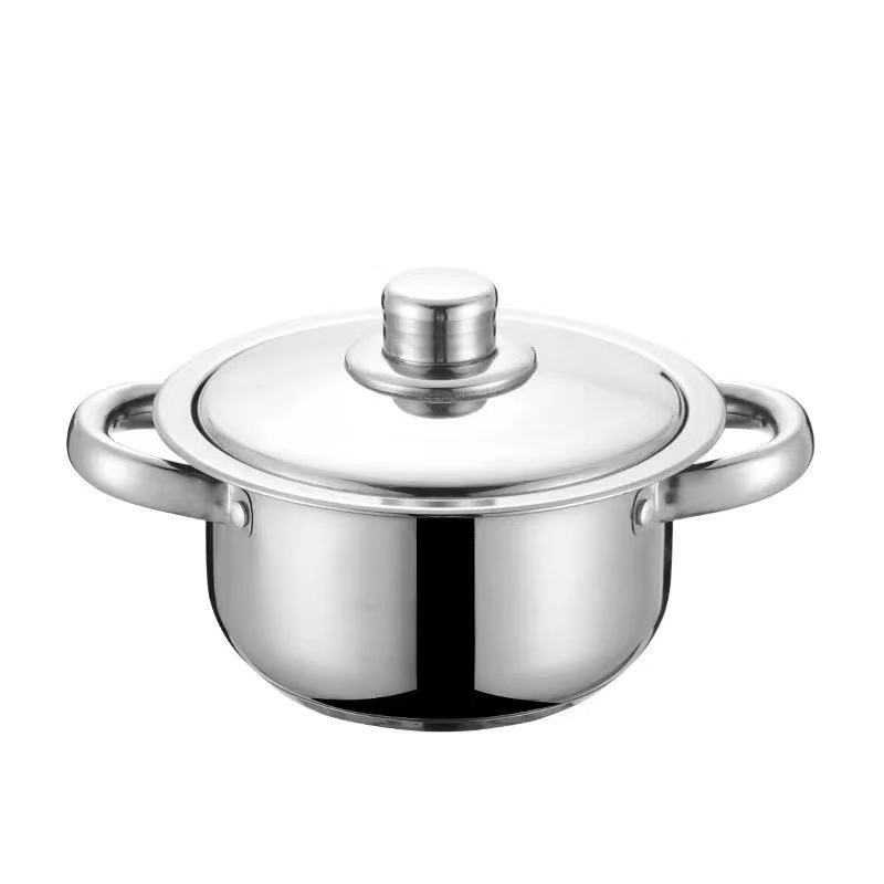 宽边锅不锈钢套装锅18-26CM礼品出口复底汤锅Cookware set-阿里巴巴