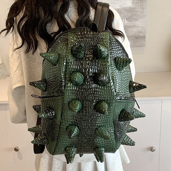 Mochila coreana unisex 2024 – estilo moderno, gran capacidad, diseño divertido de erizo, tendencia juvenil