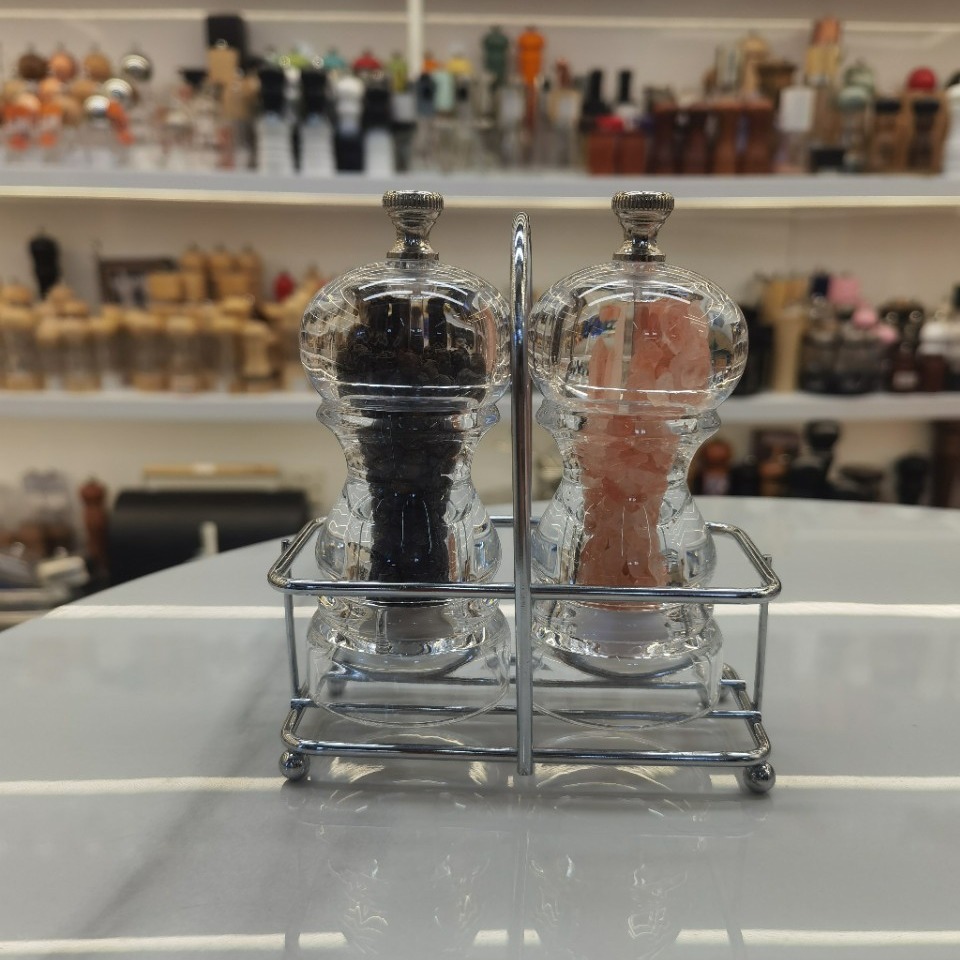 Nuevo molino creativo, herramientas de molienda de sal de pimienta, botellas de condimento acrílicas transparentes, botellas de condimento de restaurante