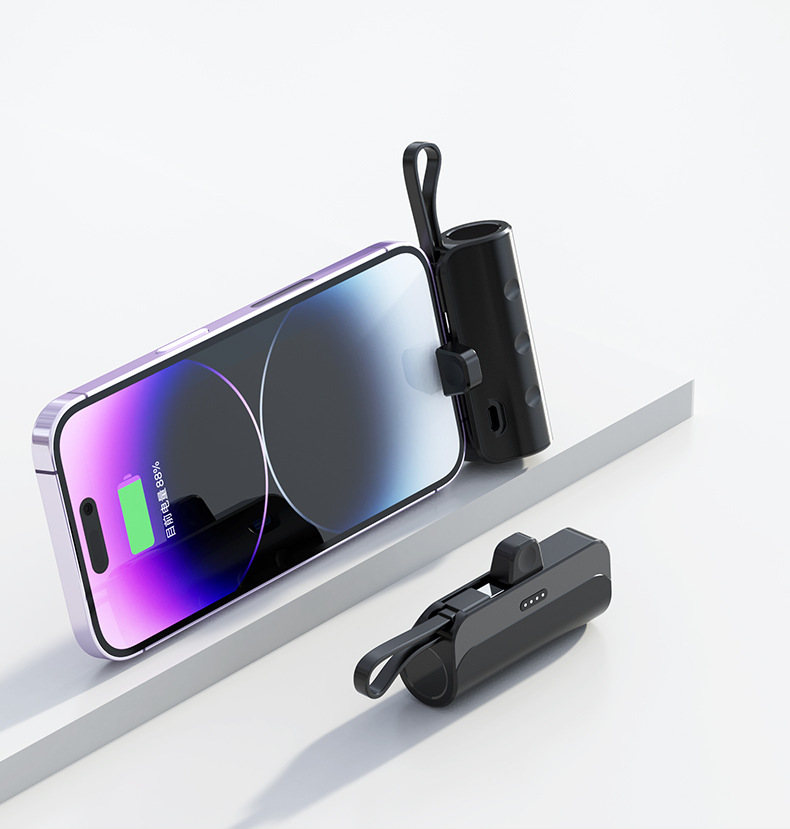 KC Mini Yüksek Kapasiteli Dahili Kablolu Kapsül Powerbank Taşınabilir Hızlı Şarj Mobil Güç Kaynağı Hediye Toptan Özel Üretim