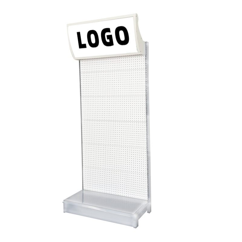Estantes de supermercado personalizados estantes de supermercado simple caja de luz de arco blanco tienda de hardware estante de exhibición de supermercado