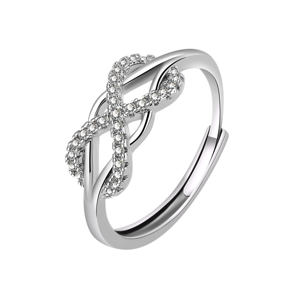 Roségold Infinity Zirkonia Ring Für Damen Modeschmuck_voghion.com