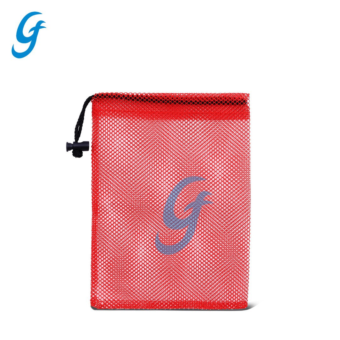 En stock al por mayor bolsa de malla de poliéster con cordón bolsa de tenis de mesa bolsa de baloncesto bolsa de malla de voleibol bolsa de almacenamiento