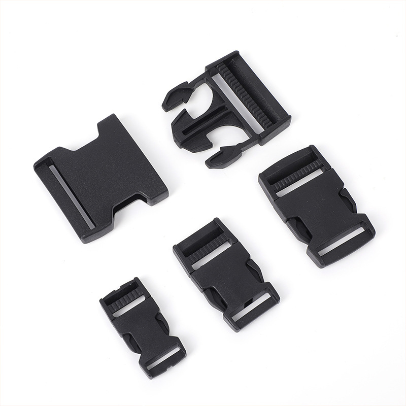 Accesorios de bolsas de plástico negro ajuste de abrazaderas de mochila gruesas botones de correa de tejido botones de mujer botones de bolsa negros