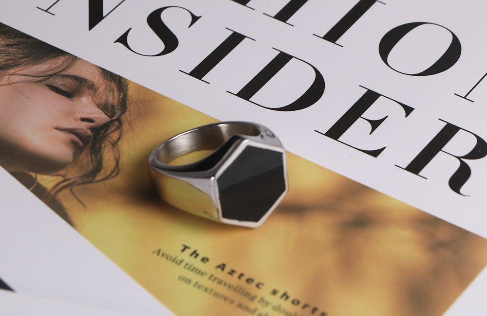 Vintage Style Classic Style Geometric Titanium Steel Polishing Unisex Rings Men Signet Rings display picture 4