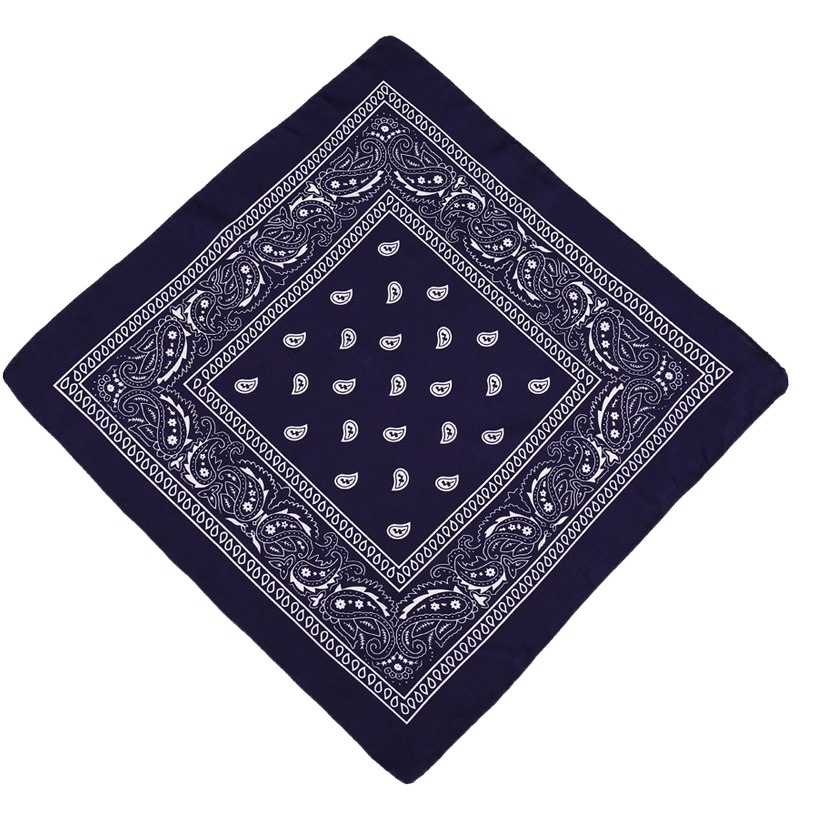 Directo de fábrica de suministro transfronterizo poliéster Paisley anacardo flor cuadrado bufanda magia al aire libre montar hip hop estilo pañuelo en la cabeza