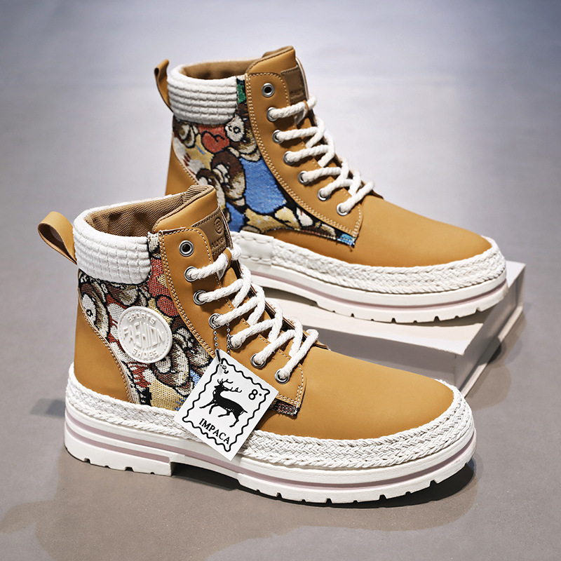 Zapatos de hombre invierno 2024 nuevas botas Martin, zapatos de skate de alta altura para hombres, zapatos deportivos casuales para hombres, zapatos de moda para hombres