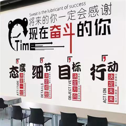 Inspirational Stickers Wall Stickers Corporate Culture Wall Office Incentive Slogans Sea Newspaper Classroom Class Layout Decoration