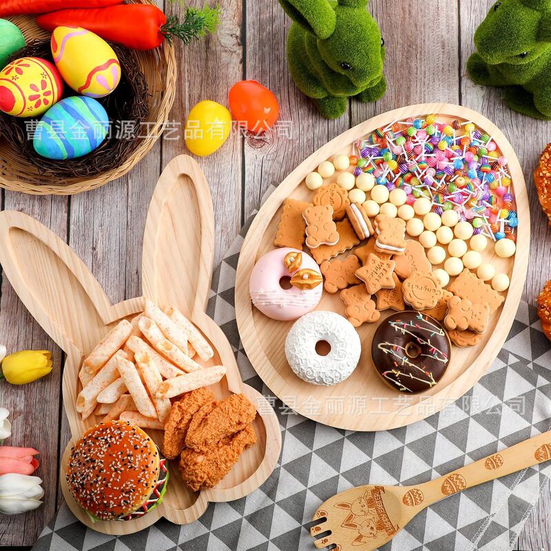 Easter Bunny Egg Wooden Upper Plate Country Decorative Bunny Salah Plate Appetizer Candy Display Tray Easter Bunny Egg Wooden Upper Plate Country Decorative Bunny Salah Plate Appetizer Candy Display Tray