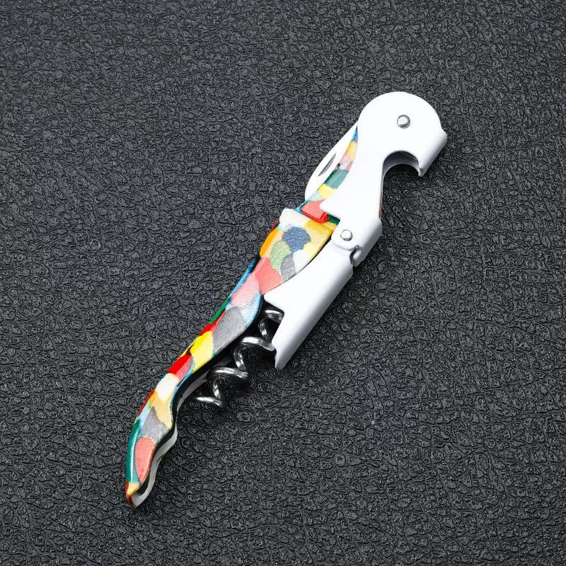 Seahorse Bottle Opener Paddle — Universal stainless steel corkscrew, color options