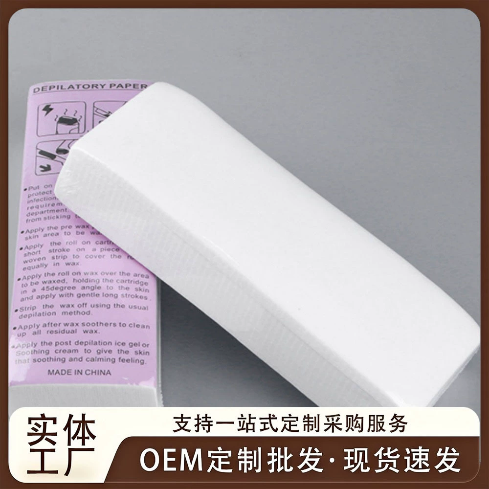 Одноразовые нетканые салфетки для депиляции с воском, восковые полоски для удаления волос, 100 штук в упаковке, для салонов красоты