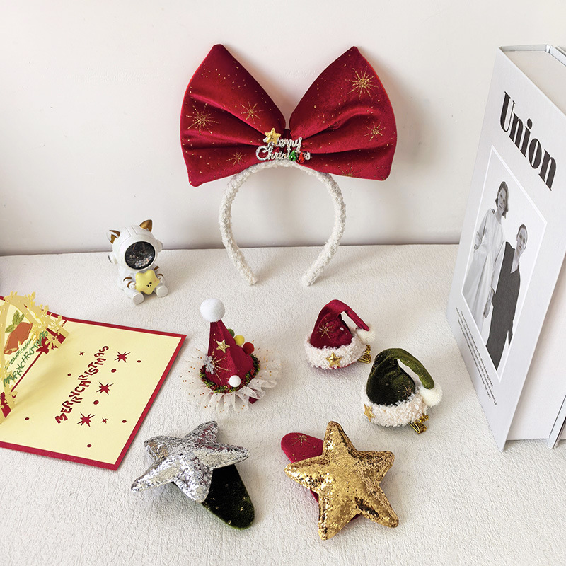 Christmas velvet hat