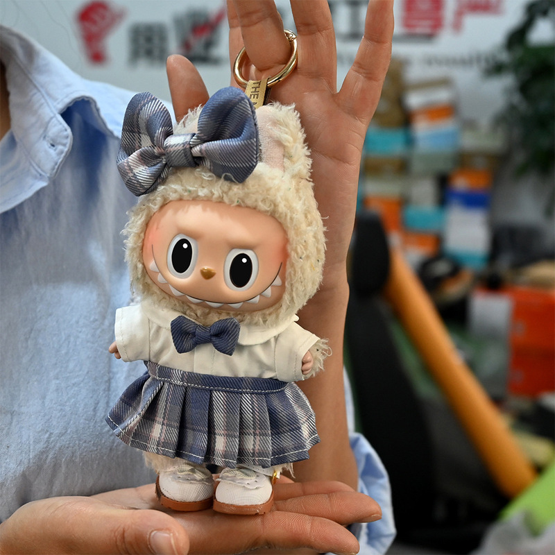洋服のみ】ペンダント LABUBU 洋服 春スイートサスペンダースカート 17CM ラブブ着替えサスペンダースカート おしゃれ|undefined