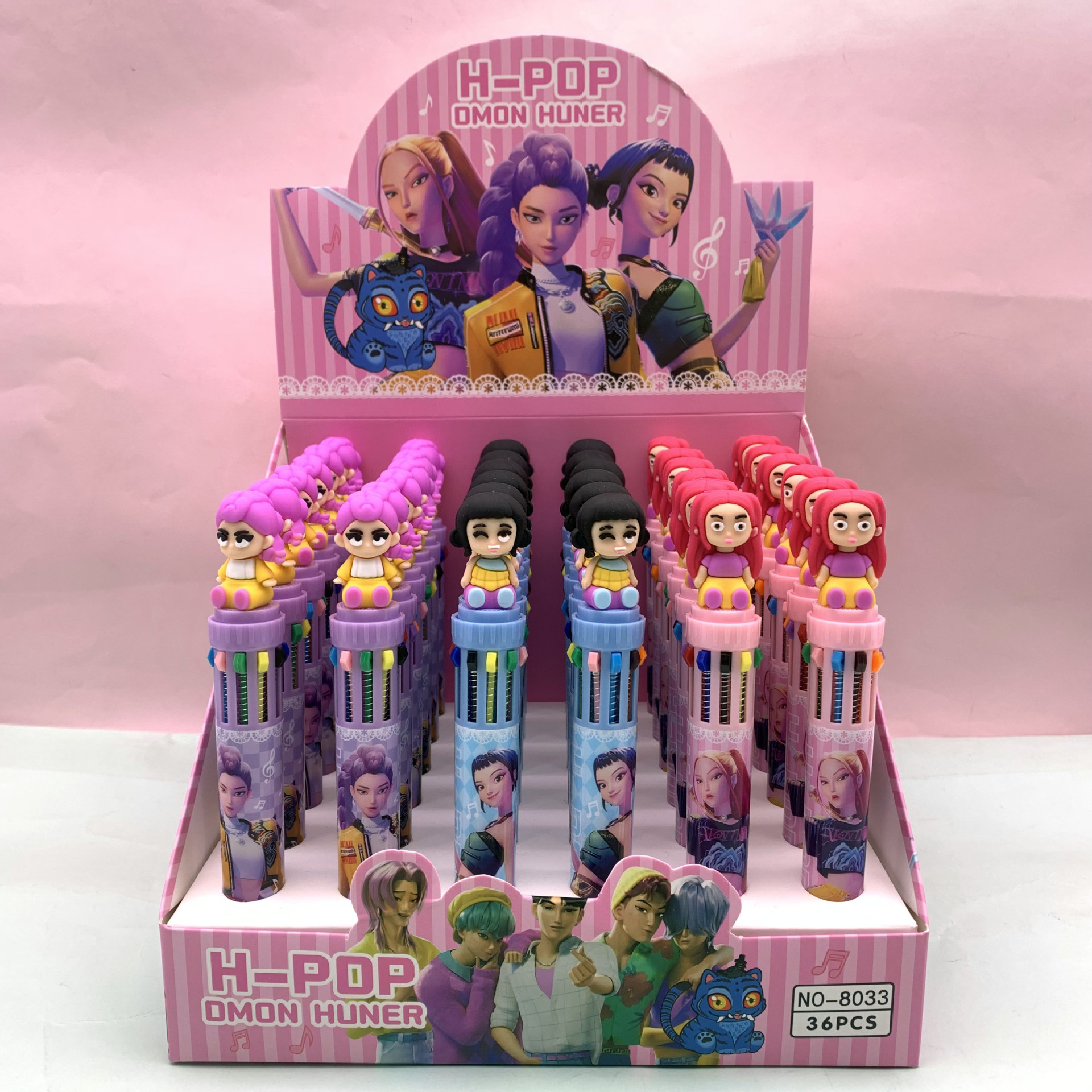 KP - 23006 princesa pony dibujos animados colección de bolígrafos multicolores chicas adorables bolígrafos de 10 colores estudiantes