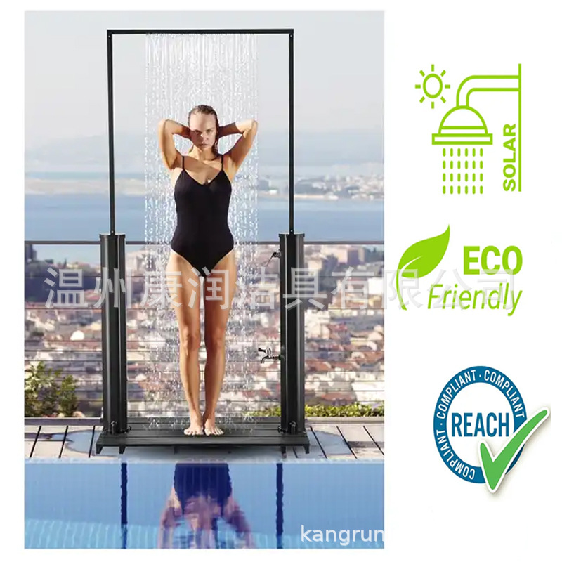 Kangrun Solar, columna de ducha tipo puerta exterior, capacidad de 60 litros, 81 salidas de silicona