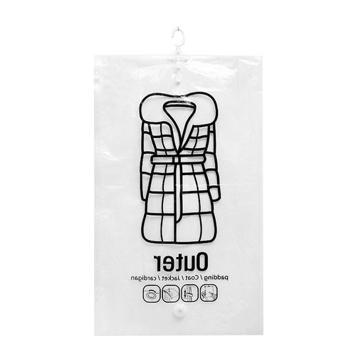 Household side pull hanging vacuum compression bag transparent hanging down jacket clothes dustproof storage bag wholesale