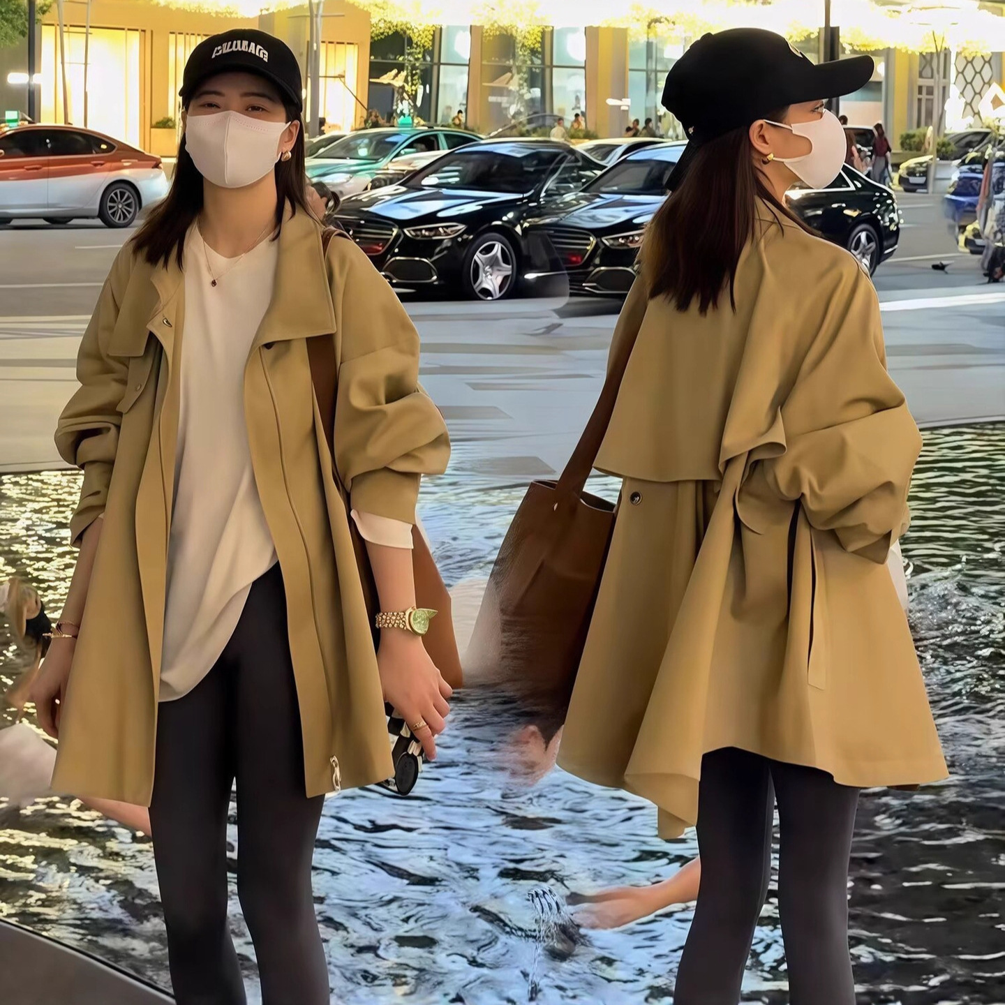 Trendy and Stylish Slim-Fit Trench Coat for Women, Autumn New Loose Versatile Petite Fashion Casual Top