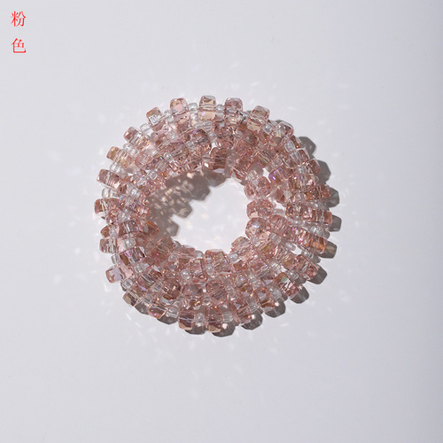 8mm crystal high temperature electroplating faceted wheel beads diy glass beads flat bead bracelet hand string beads loose bead jewelry