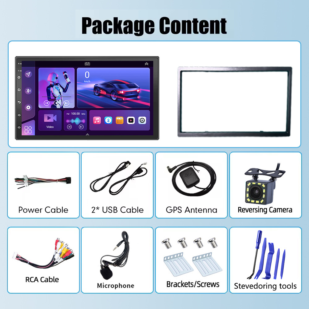 7寸店铺标配+小工具+12灯摄像头 / 1+16GB+Carpaly    4核WiFi版