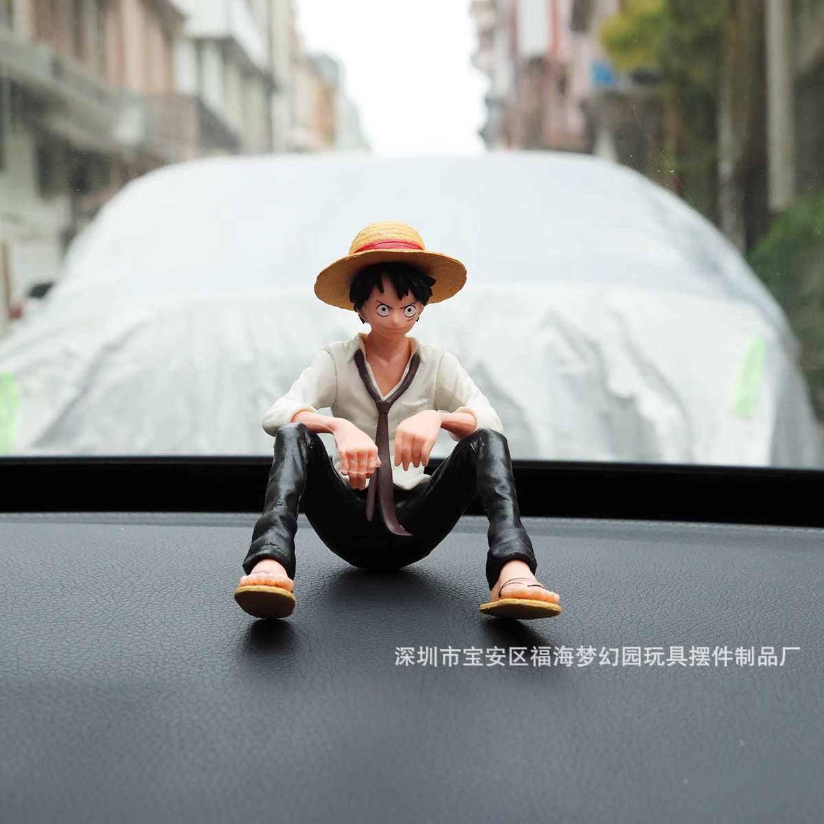 밀짚 모자 루피 핸드 헬드 원피스 앉아 자세 애니메이션 핸드 헬드 PVC 데스크탑 섀시 모델 장식품