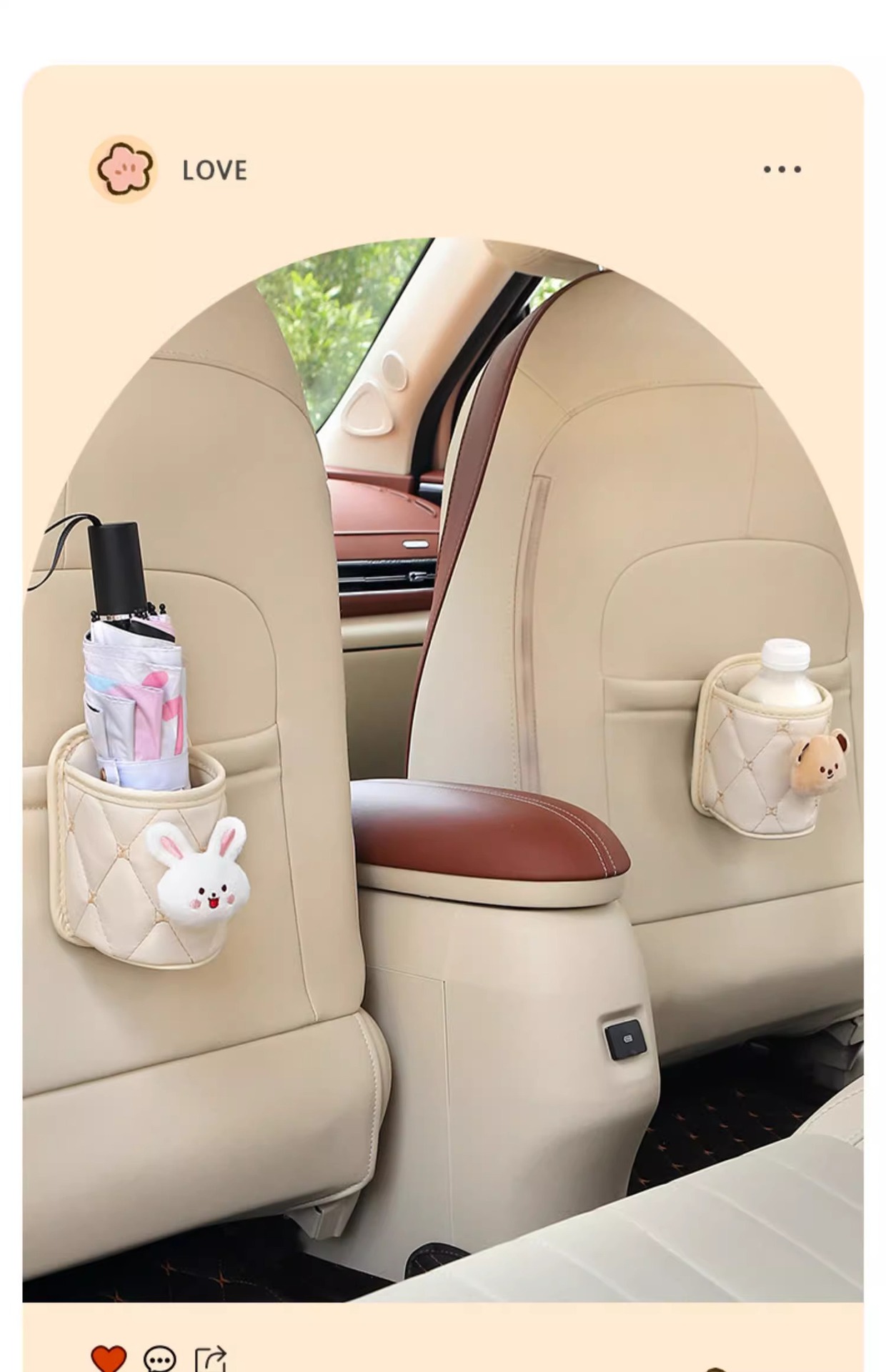 Car Door Side Storage Bucket, Seat Back Storage Box, Multi-Functional Water Cup Holder, Door Storage Interior Decoration Supplies for Women