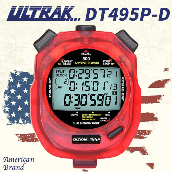 Electronic stopwatch DT495P Dinger ULTRAK Osek 500 Channel 3 Row Display Timer Track and Field Training
