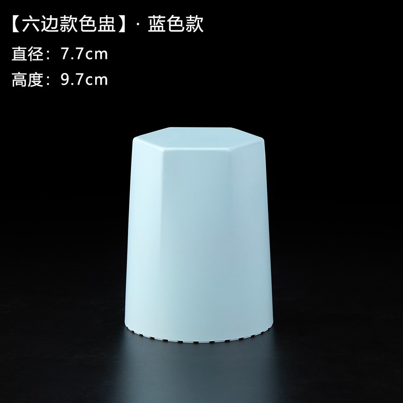 Taza de color de seis lados-azul