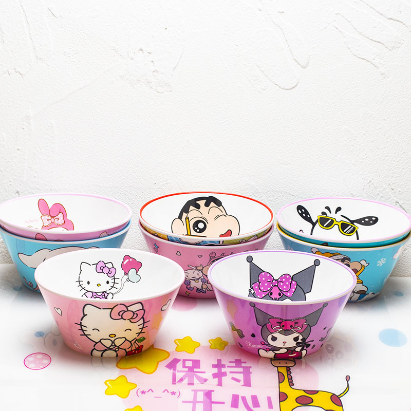 Cute Cartoon Tableware for Children, Household Anti-Scald and Shatter-Resistant Rice Bowls, Baby Eating Bowls, Kids' Rice Bowls, Spoons, and Chopsticks Cute Cartoon Tableware for Children, Household Anti-Scald and Shatter-Resistant Rice Bowls, Baby Eating Bowls, Kids' Rice Bowls, Spoons, and Chopsticks