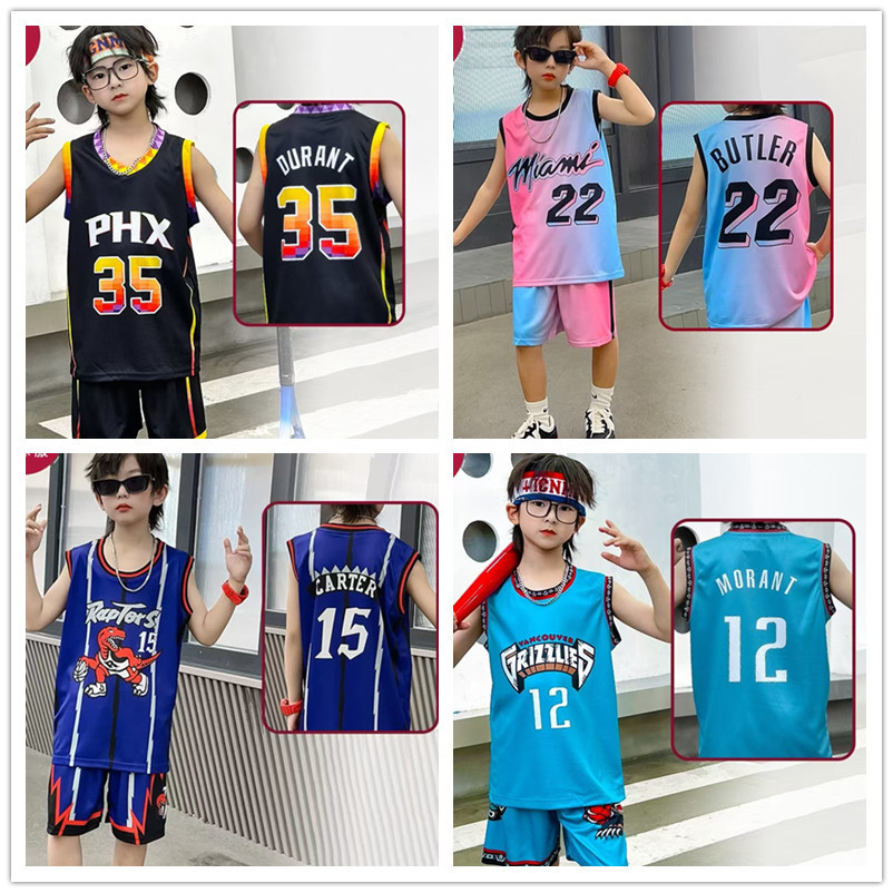 儿童篮球服公牛湖人8号23号24号球衣套装小学生男女比赛训练