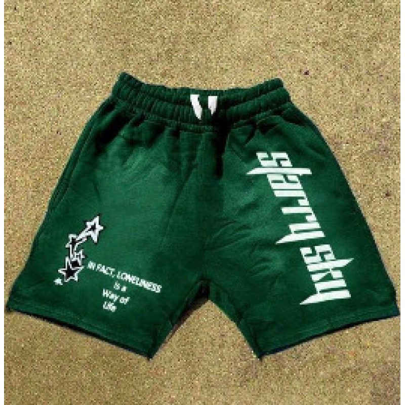 Saint Mxxxxxx Vintage Sweat Shorts Starry Sky Loose Green
