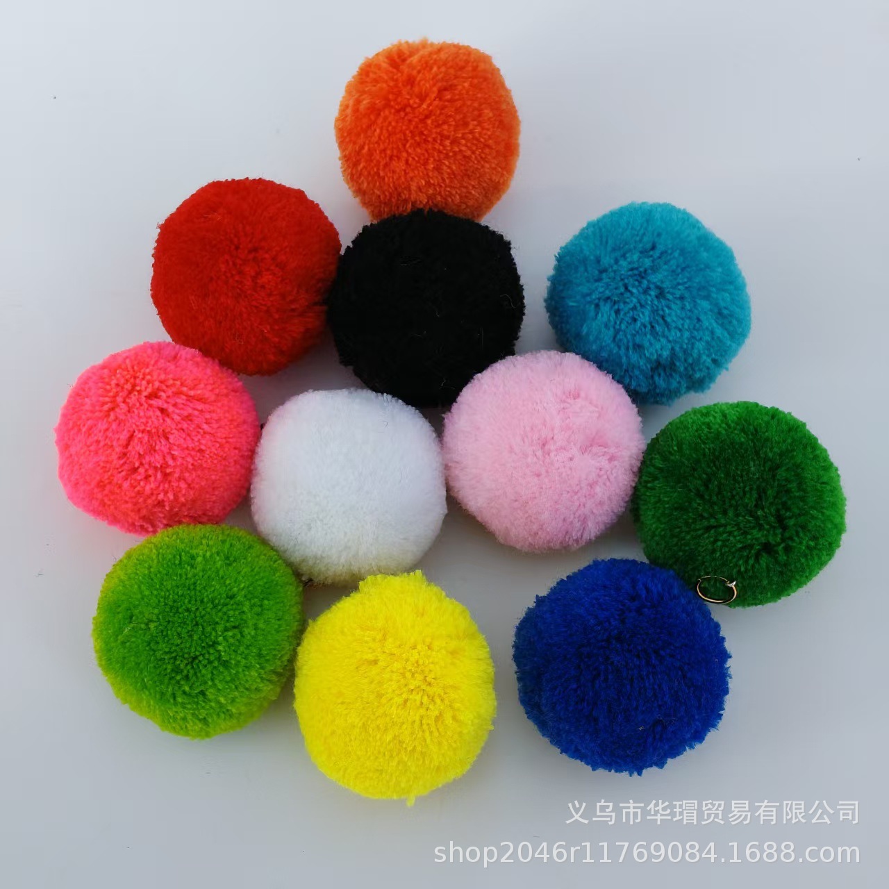 混装开司米1.5-5cm彩色小毛球diy儿童创意手修圆毛绒球混合饰材料