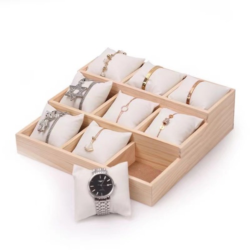 Wooden watch chain display stand accessories bracelet jade storage box bracelet display box pillow tray wholesale