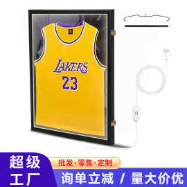 亚马逊jerseydisplayframecaseLED足球蓝球服展示相框风创意设计