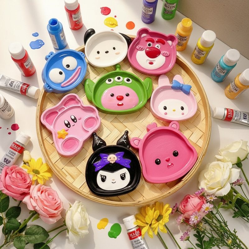 Trendy Plaster Dolls Small Size Coloring Kits DIY Toys Cultural and Creative School Gifts