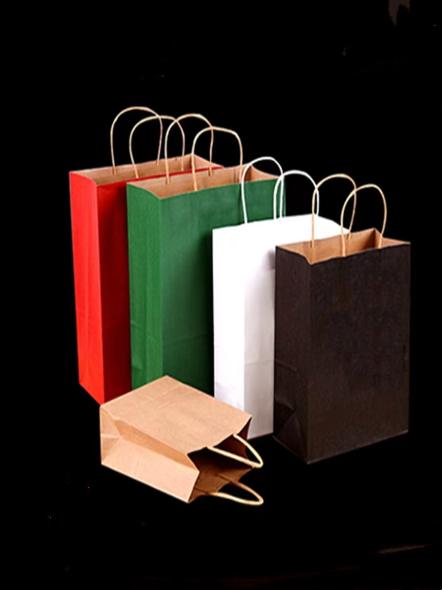 牛皮纸袋烤鸭熟食打包袋1号210*110*270mm加厚商场购物牛皮纸袋