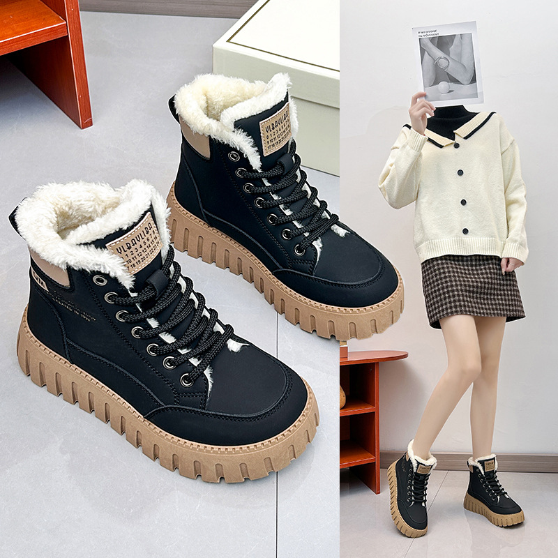 Stivali da donna Desert Boots Stivali da neve Sintetici Bohemian Punk Tacco medio Tacco alto Punta a punta Punta quadrata Calzature sportive da ufficio stringate_voghion.com