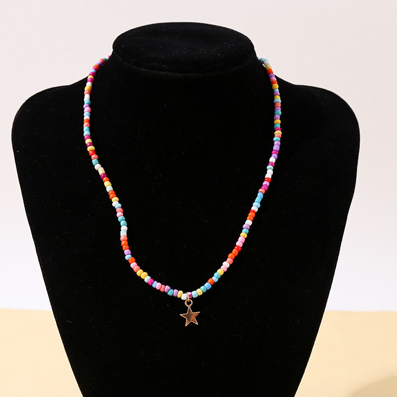 Wholesale Jewelry Ethnic Style Bohemian Classic Style Geometric Alloy Seed Bead None Necklace display picture 4