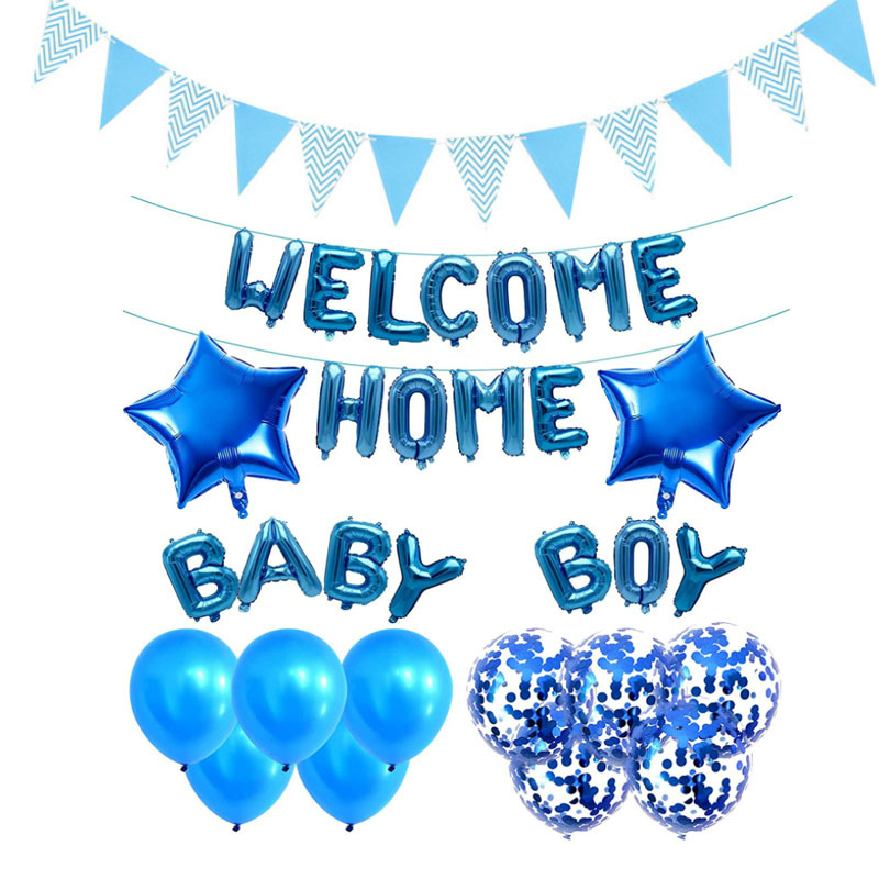 16 pulgadas carta de bienvenida a casa bebé niña niño bienvenida bebé casa tema globo paquete