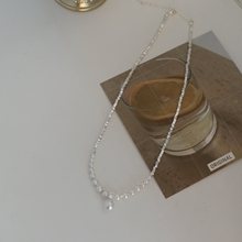 因缺斯汀珍珠碎银子金属项链小众设计法式复古百搭气质颈链锁骨链