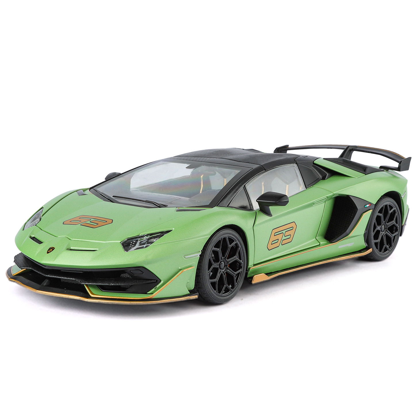 Auténtico autorizado 1: 18 Evento SVJ63 aleación modelo de coche deportivo simulación de sonido y luz regalos de primer aniversario al por mayor