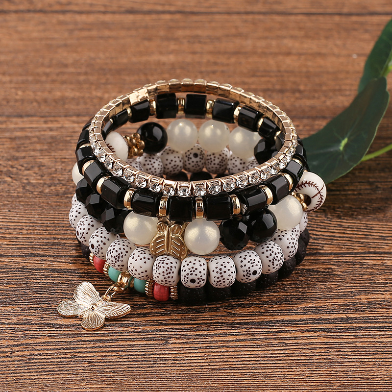Retro Round Wooden Beads Beaded Women's Bracelets display picture 1