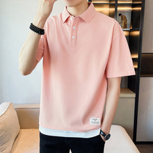 夏季polo衫男短袖纯色休闲韩版宽松翻领t恤潮牌男装商务半袖体恤