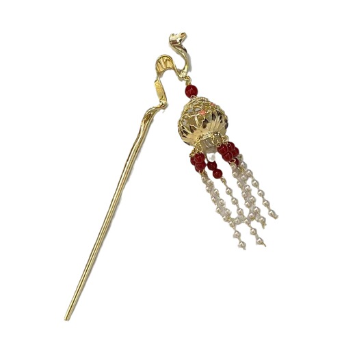Lantern hairpin will shine West Lake palace lantern tassel ancient style hairpin step rocking hairpin palace Hanfu hairpin hair accessories