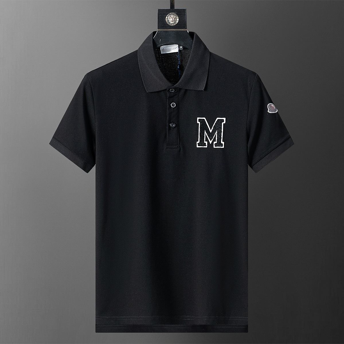 SS25 nueva estación europea de verano de hombre con solapa de algodón de perla de manga corta polo de moda