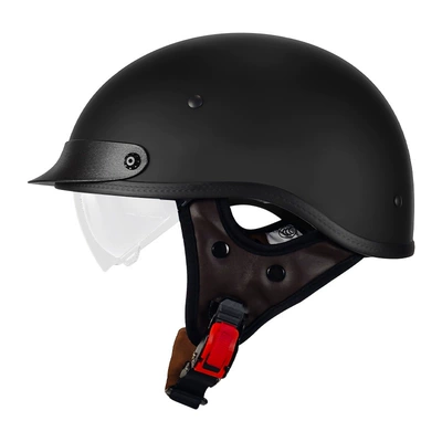 Motosiklet kaskı (dəbilqə) – Helmet for Men and Women - 112-matte-black-with-lens-m
