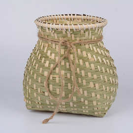 手工竹编儿童小背篓 竹制品竹篓鱼竹筐  竹篓工艺品 纯手工竹编