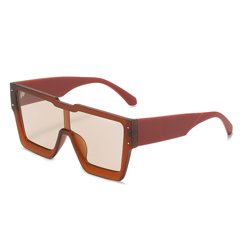 Nuevo burro casa de una sola pieza marco grande protección ocular gafas de sol macaron color transfronterizo Comercio exterior gafas de sol suministro directo de fábrica ins