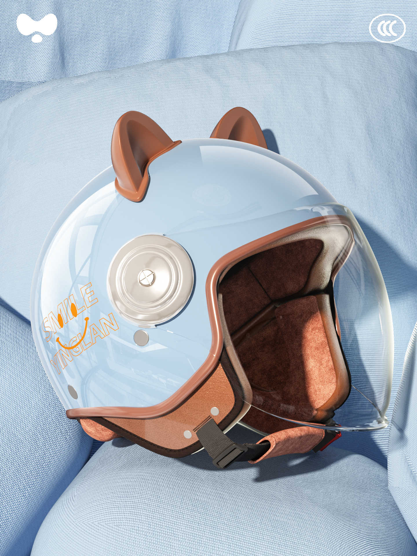 Motosiklet kaskı (dəbilqə) – Motuoche Helmet 3C Certified - class-a-new-3c-adult-vast-sea-blue-hd-long-lens-one-size